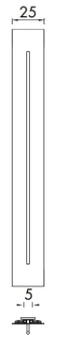 Radiateur sèche-serviettes, TESO L25 x H150 cm, 250 W tout électrique, inclus barre porte-serviettes chromé (démontable), Incl. récepteur à encastrer R10 et thermostat digital T11, couleur du panneau à définir (Finition S)