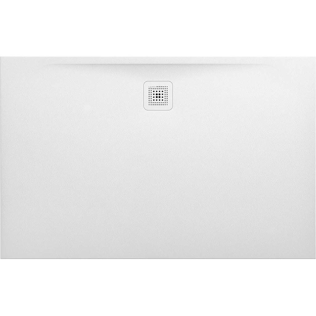 Receveur de douche PRO 140 x 90 x 3 cm, Marbond, trou d'écoulement D 90 mm avec couvercle d'écoulement amovible, standard, blanc mat