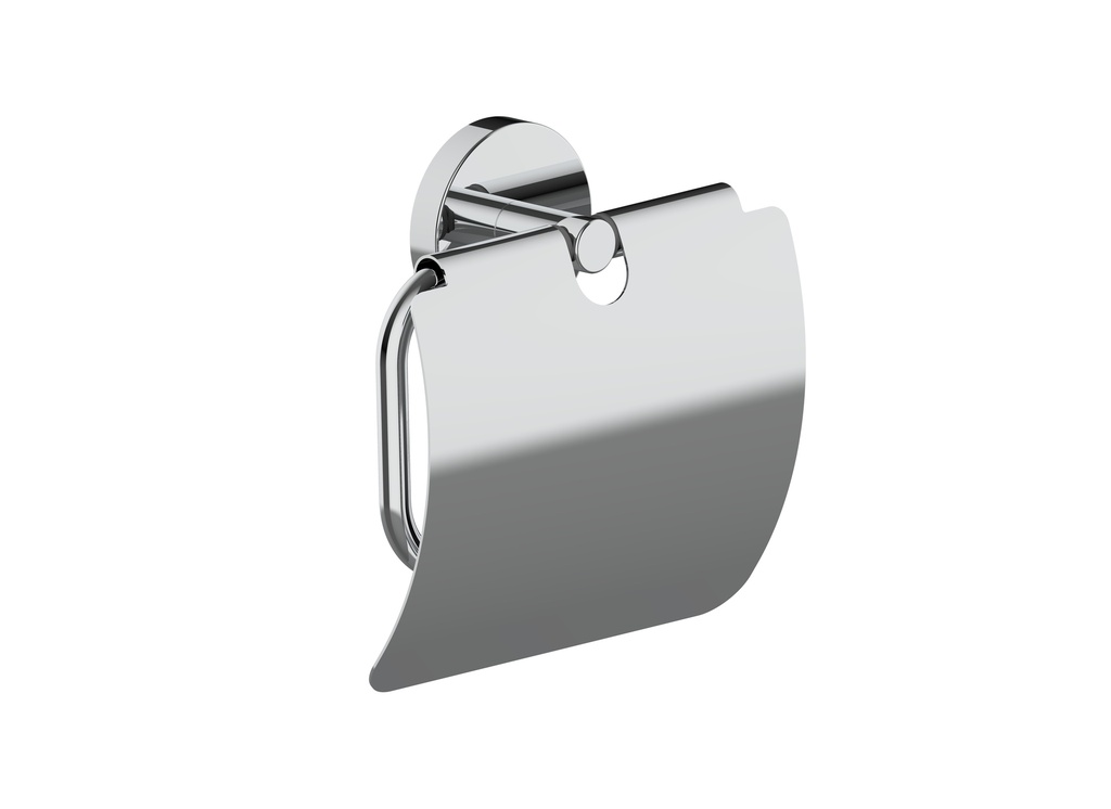 Porte-papier WC avec couvercle LUINO 13.8 x 4.3 x 13.2 chromé