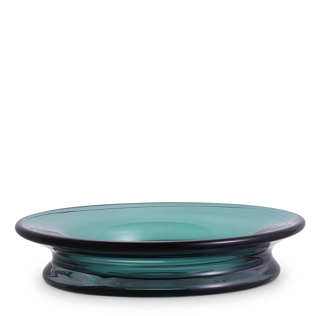 BOWL CELIA Hand blown glass | green colour ø 30 x H. 7 cm