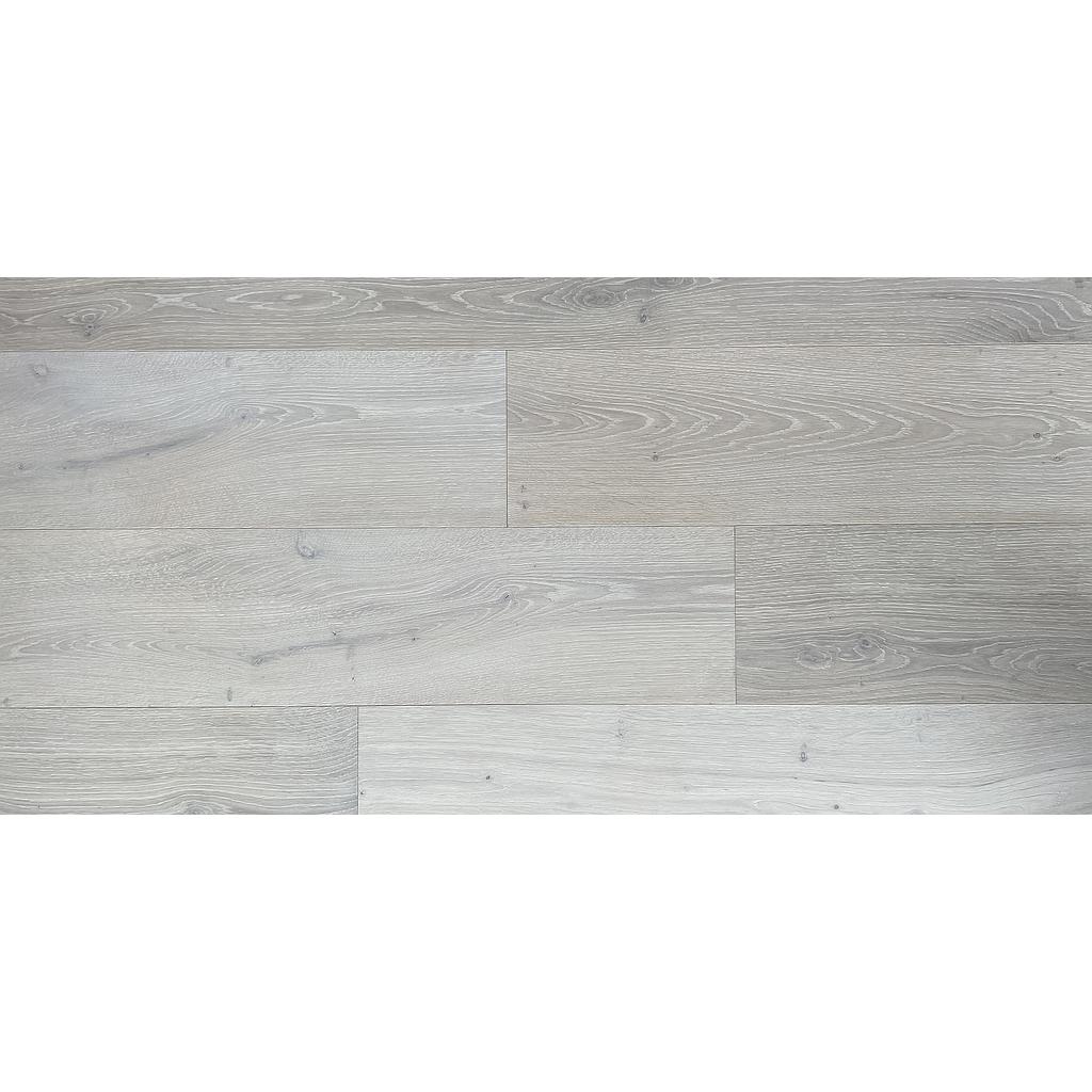 Parquet 3 plis Edition RUSTIQUE 1050 - Chêne Brossé Rainé-Crêté, huilé - Couleur MONTE ROSA • couche d'usure 3.6 mm - 2200 x 192 x 15 mm - 2.688m2/cart. - 94.08m2/pal. - 7.5kg/m2