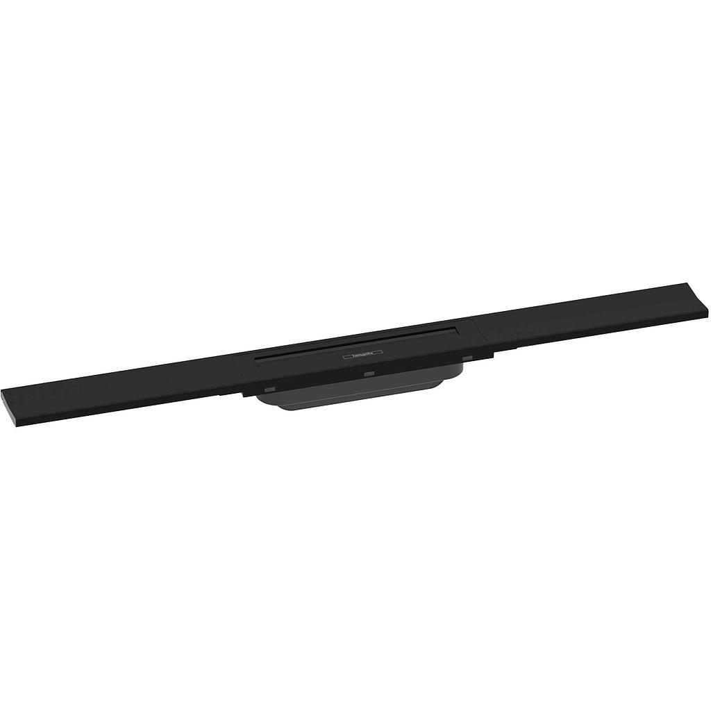 Rigole de douche RAINDRAIN FLEX 70 cm, recouvrement design insert amovible raccourcissable pour montage libre, sans corps à encastrer 01000180/01001180/01002180,noir mat