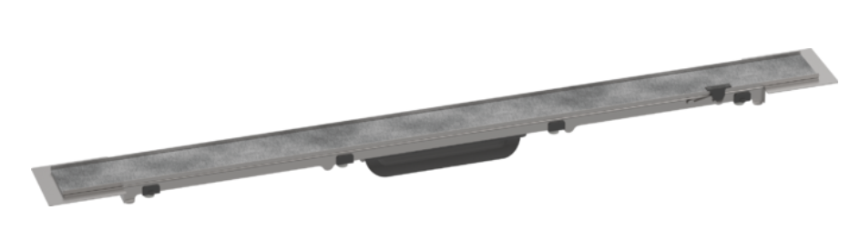 [1620C1907] Rigole de douche RAINDRAIN ROCK 90 cm couvercle à CARRELER, cadre réglable en hauteur bride de montage libre sans set d'installation 56014180, matériau de la grille : Acier inoxydable