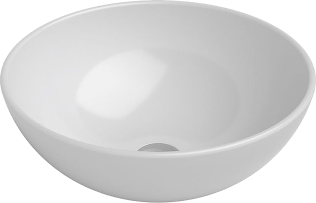 Vasque à poser Claire Soft EOS Diam. 40 cm H. 15 cm en céramique, blanc brillant