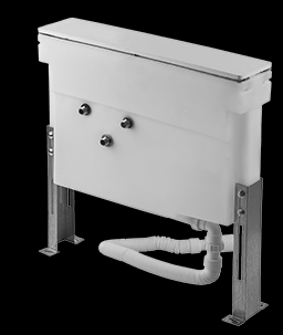 Secur Box pour robinetterie sur plan de baignoire (facultatif). A compléter de plaque de finition pour secur box, chromé
