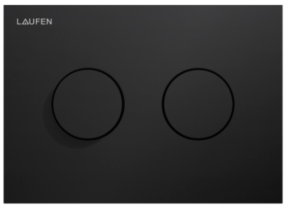 Plaque de déclenchement INEO GROOVE commande à deux quantités pour chasse d'eau à encastrer Ineo, matière synthétique, noir mat