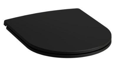 Siège de WC PRO SLIM avec couvercle STRUCTURE, amovible abaissement automatique pour H8209667160001, noir mat