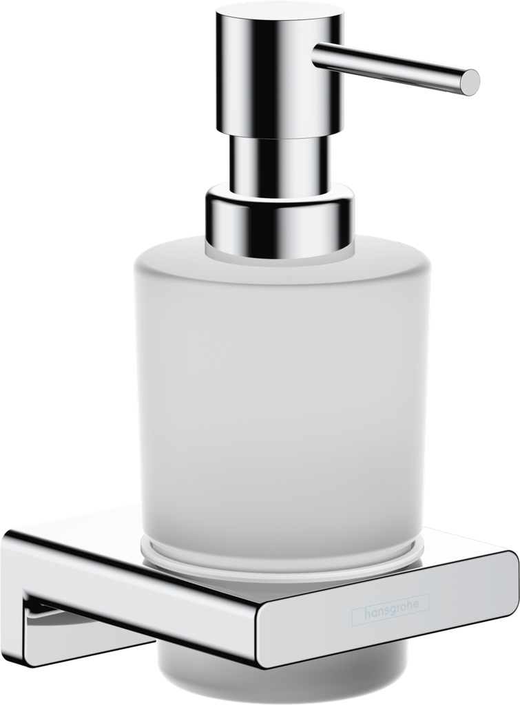 Distributeur lotion AddStoris modèle mural, récipient en verre, contenance 200 ml, chromé