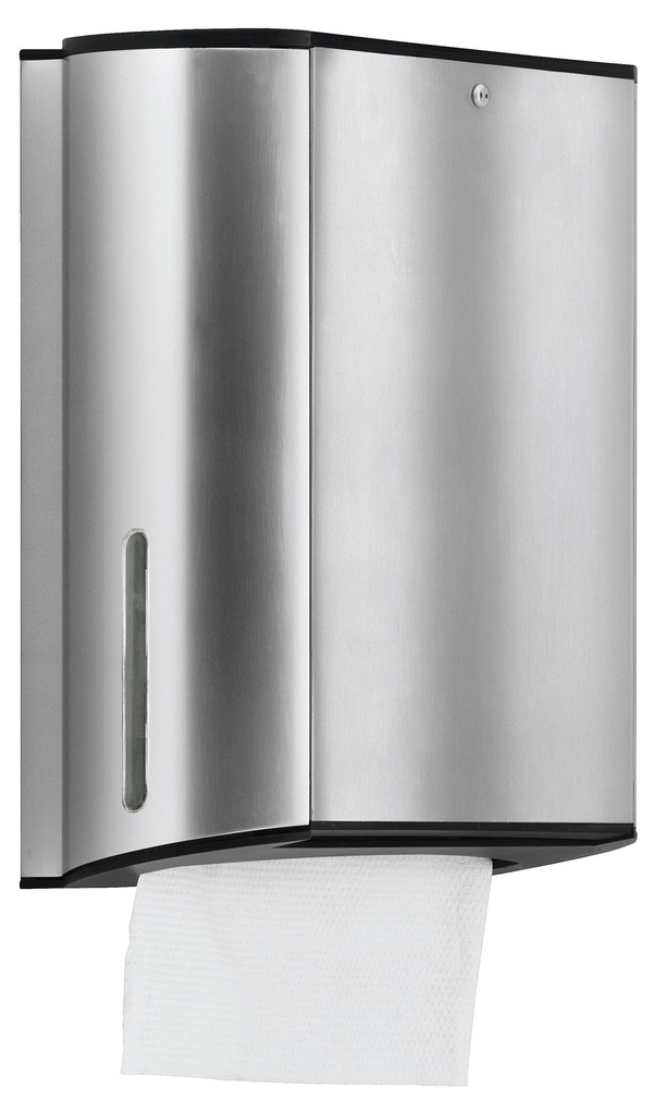 Distributeur essuie-mains Plan L 32,1 cm, H 37,3 cm, P 14 cm, chromé