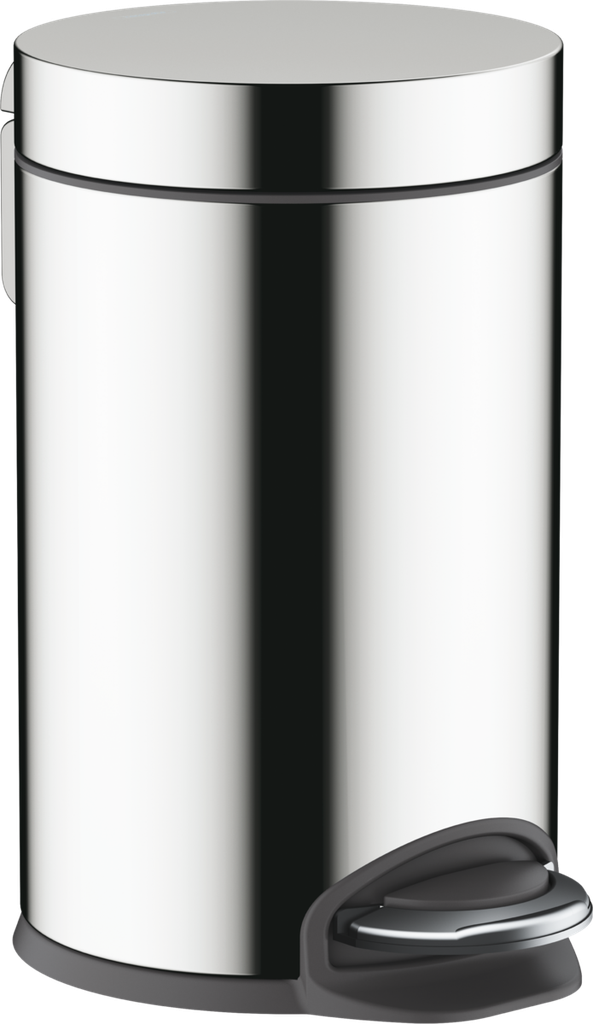 Poubelle à pédale AddStoris D 17 cm, H 26,5 cm contenance 3 litres, chromé