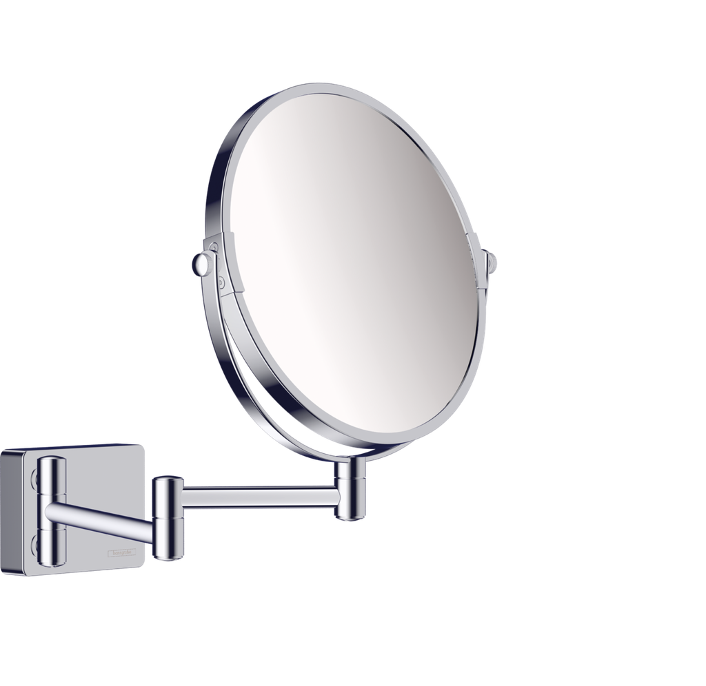 Miroir cosmétique AddStoris montage mural, grossissement 3 fois, sans éclairage, chromé
