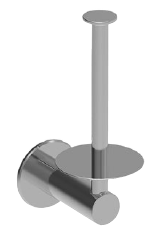 Porte-rouleau de réserve, pour 1 rouleau Acier inoxydable poli brillant