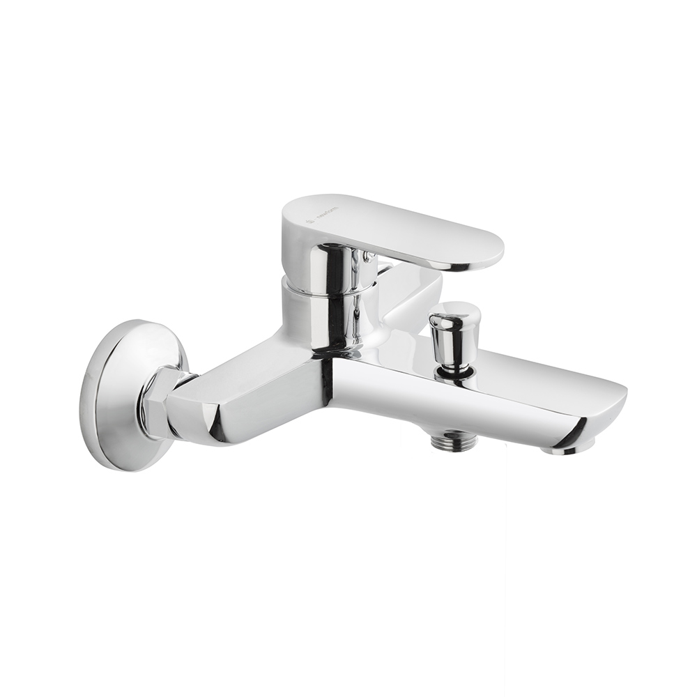 Mélangeur de bain EXTRO nu, E 150 mm, avec raccords excentriques 1/2 x 3/4, chromé