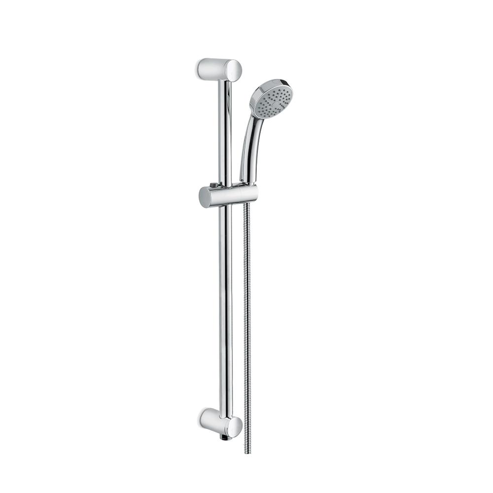 Glissière de douche 67.5 cm EXTRO, inclus flexible 150 cm et douchette à main, chromé