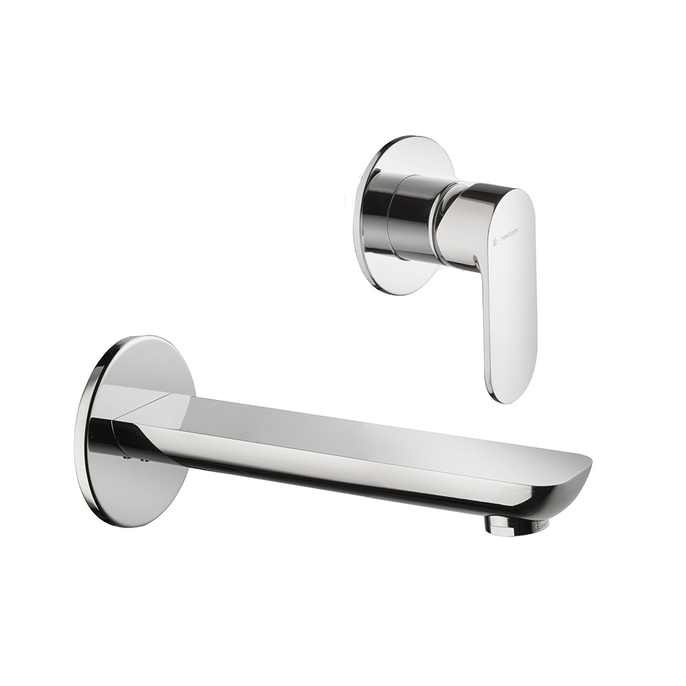 Mélangeur de lavabo EXTRO S 216 mm, avec mitigeur monocommande, inclus partie encastrée, sans vidage, chromé