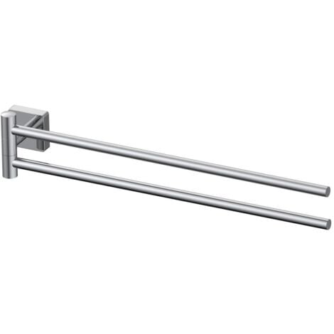 Porte-serviette FORUM QUADRA 40 cm, 2 bras mobiles, chromé