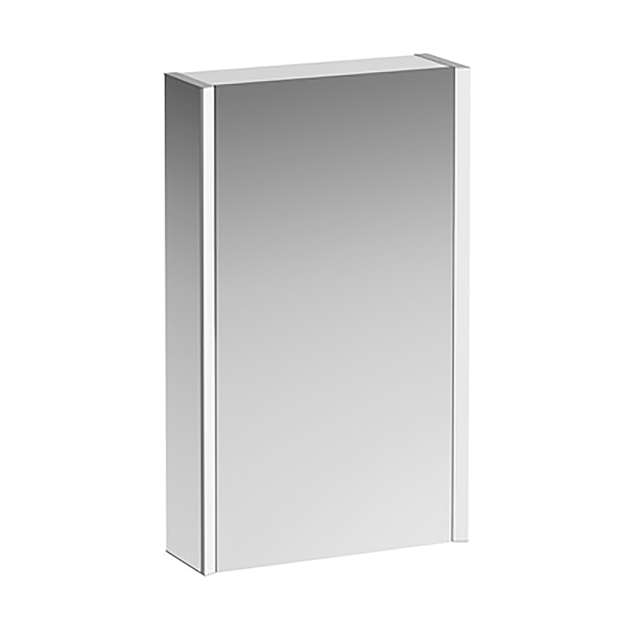 Armoire de toilette FRAME 25 LED 45,0 x 75,0 x 15,0 cm 1 porte à double miroir charnières à droite, 2 prises éclairage LED vertical 4000 Kelvin, 2x 14 W, IP44, miroir