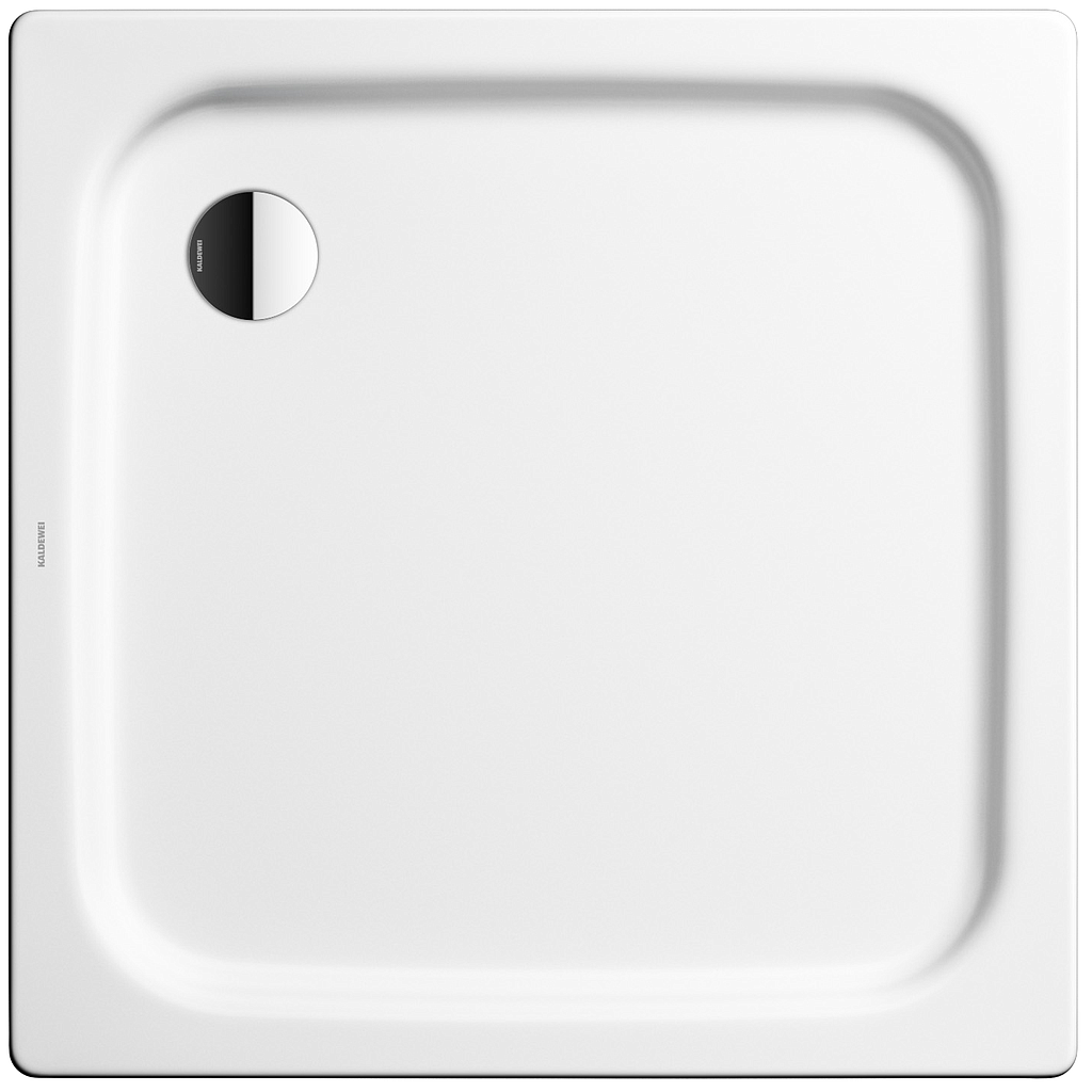 Receveur de douche 90 x 90 x 6,5 cm DUSCHPLAN, acier isolation phonique trou d'écoulement D 90 mm, standard, blanc