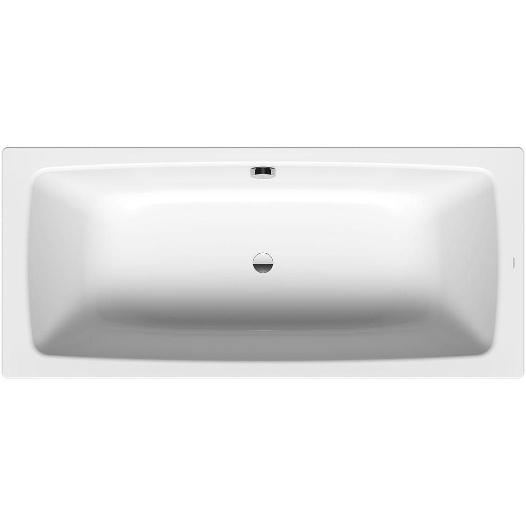 Baignoire 180 x 80 x 41 cm CAYONO DUO, acier isolation phonique, standard, blanc