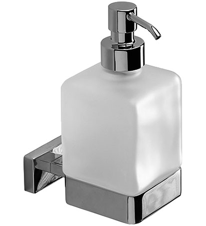 Distributeur de savon NEW LEA 1800, réservoir en verre satiné, chromé