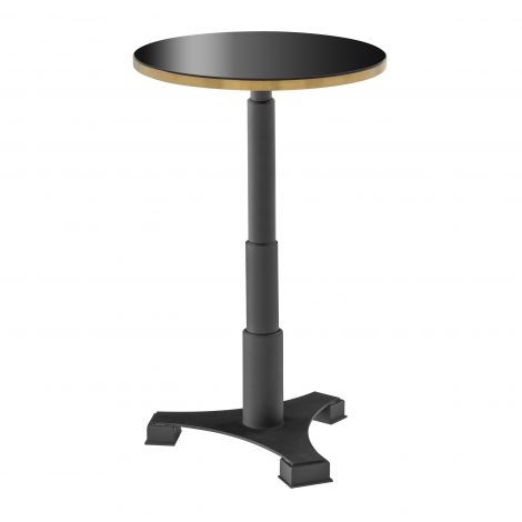 Bar Table Avoria , Black finish | shiny black top , ø 60 x H. 110 cm