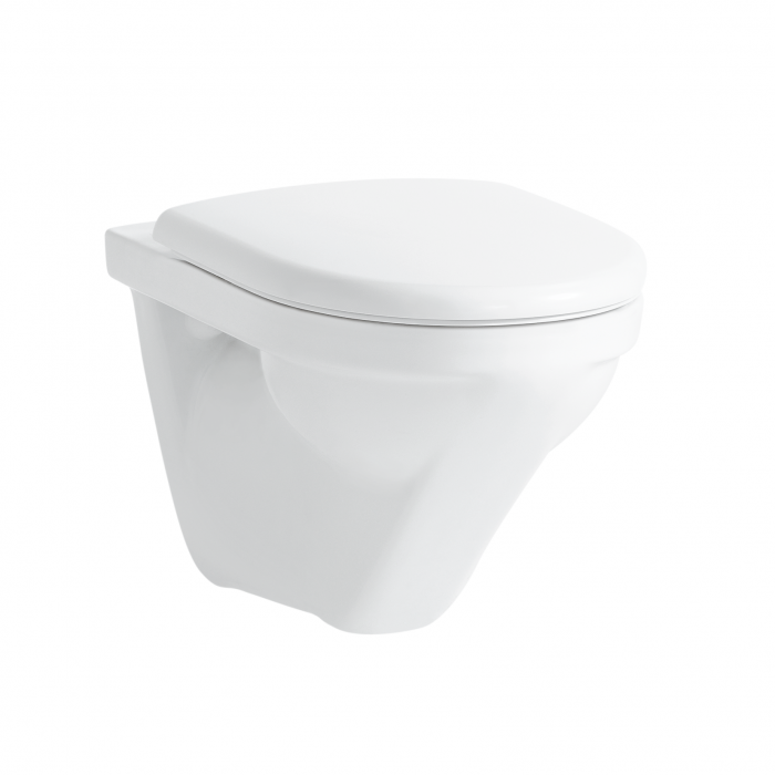 Cuvette murale MODERO UP céramique pour chasse d'eau à encastrer, avec bride, standard, blanc