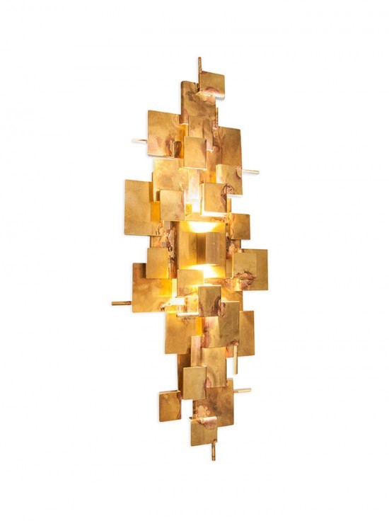 Abe wall small led brass