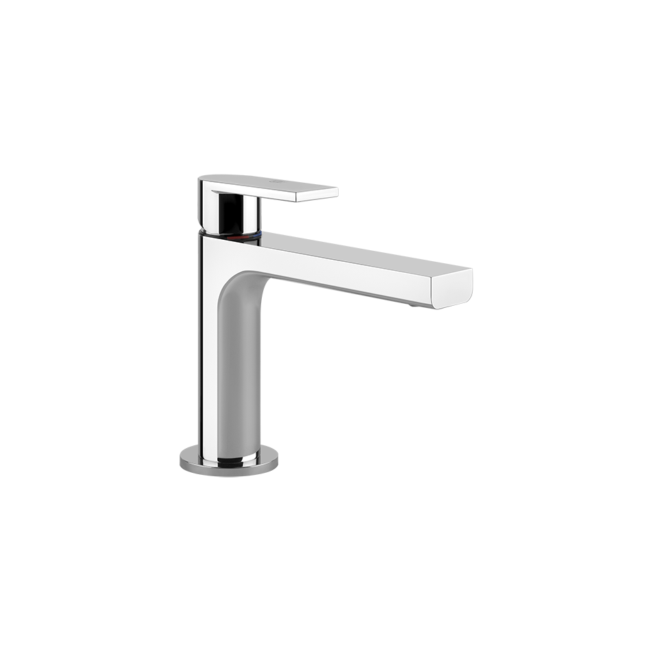 Mélangeur de lavabo VIA MANZONI S 128 mm, goulot fixe sans vidage, tuyaux de raccordement flexibles 3/8", groupe acoustique I, débit 5 l/min, chromé