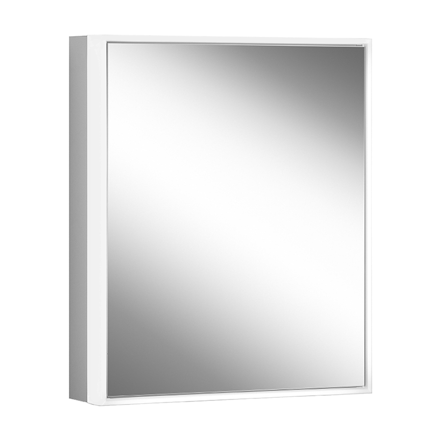 Armoire toilette PREMIUM LINE ULTIMATE HCL, PLU1 60/1/HCL/R profil en aluminium 62,8 x 73,1 x 15,8 cm pour montage AP ou UP prise double en bas à droite sur le profil latéral, porte à double miroir charnières à gauche, LED éclairée sur tout le pourtour, réglable en continu de 2000-6500K 1 x 35 W, dimmable, commande asservie à la lumière de jour bouton pour les fonctions à l'intérieur du profilé latéral miroir grossissant, IP44, standard, argent éloxé