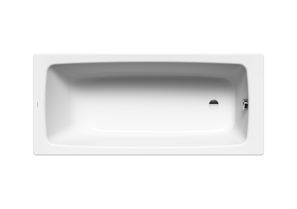 Baignoire 170 x 75 x 41 cm, CAYONO acier isolation phonique, standard, blanc