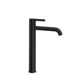 Mélangeur de lavabo BELLA S 195 mm, goulot fixe H jusqu'à aérateur 242 mm H levier ouvert 364 mm sans vidage, tuyaux de raccordement flexibles 3/8" groupe acoustique NT, noir mat