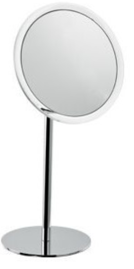 Miroir cosmétique HOTELLERIE - D 20 cm, modèle à poser, chromé