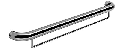 Barre d'appui INEOLINE PURE 80 cm, acier inoxydable avec porte-serviette matériel de fixation inclus, mat