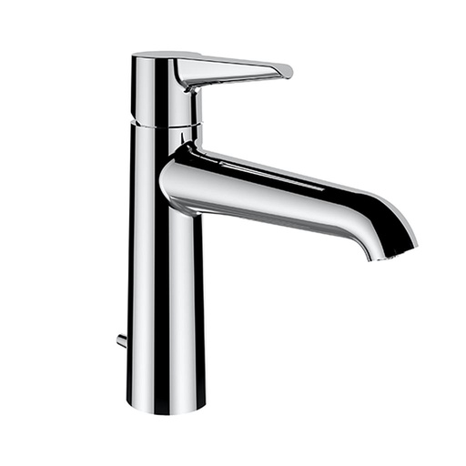 [1621C1465] Mélangeur de lavabo PURE S 140 mm, goulot fixe Eco+, eau froide par position du levier au milieu vidage excentrique, chromé