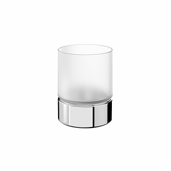 [1690C0870] Porte-verre MITO à poser, verre en verre satiné, chromé
