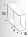 [1616C3946] Eléments latéraux ouvert L15xP48xH35 cm, SYSTEM M, montage à droite ou gauche du meuble A CONFIRMER, (à choix Couleur laqué mat A CONFIRMER)