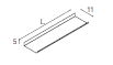 [1616C3993] Etagère murale 500 x 40 x 110 mm, en métal L. 50 cm, finition métal : Titane