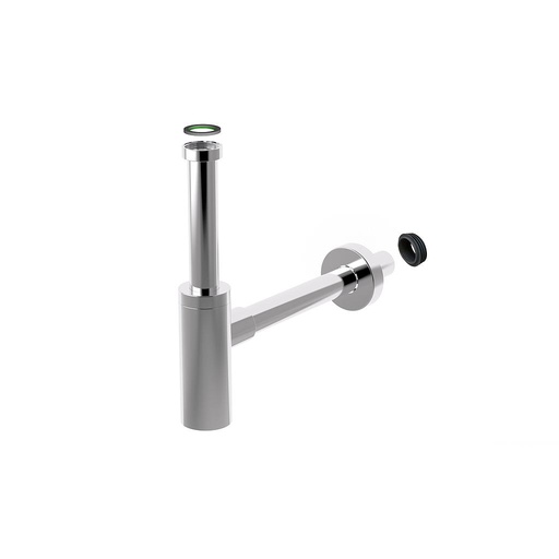 [1614C0665] Siphon de lavabo INOX MATER 1 1/4" x 32 mm, acier inoxydable y compris joint connecteur, chromé