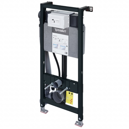 [1626C0024] Bâti-support pour WC douche suspendu, DuraSystem®, L50 x H114.8 cm, système d'aspiration d'odeurs, rinçage hygiénique intégré, pour montage en applique, pour panneaux d'habillage, adapté aux habillages en plaques de plâtre, châssis thermolaqué, pour cuvettes en céramique avec une profondeur inférieure ou égale à 625 mm