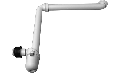 [1614C0680] Siphon gain de place VIEGA 1 1/4" x 32/46 avec connecteur de siphon (joint à emboîter) 46 mm, blanc