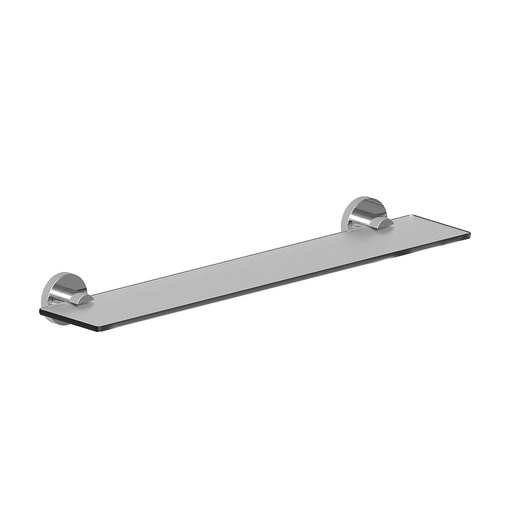 [1690C1159] Tablette 50 cm LUINO, verre clair/mat avec fixation, chromé