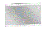 [16GEN7299] Miroir 2 lignes sablées, dim.900x700hx31mm, éclairage led intégré, classe II IP44. cadre métallique laqué blanc, syst.anti-buée avec extinction automatique 30mn.interrupteur sensor tactile on/off variateur et interrupteur changement de température. vide technique 25mm.