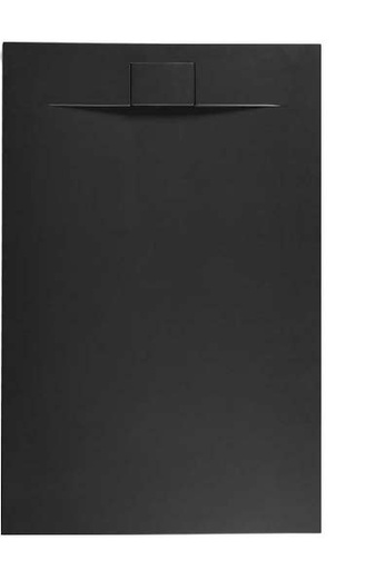 [1620C1712] Receveur de douche RADIANCE, texture ARDOISE, A=Longueur 1500x B=Largeur 1000x 27 mm, Antidérapant classe C, Inclus grille et siphon ø 40 mm, Anthracite / ajouter Siphon Norme Suisse Odoo 1614C0552 