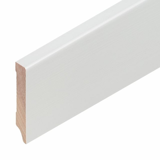 [1490C0226] Plinthe massive pin blanc couvrant laquée RAL 9010 
60/12/12 mm - longueur 4ml - 40ml/pqt 