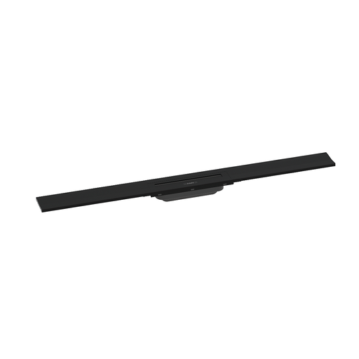 [1620C1753] Rigole de douche RAINDRAIN FLEX 90 cm, recouvrement design insert amovible raccourcissable pour montage mural, sans corps à encastrer 01000180/01001180/01002180, Noir mat