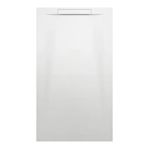[1620C1821] Receveur de douche Pro S 140 x 80 x 3,2 cm Marbond, extra-plat écoulement linéaire antidérapant, également adapté pour montage à fleur, standard, Blanc mat