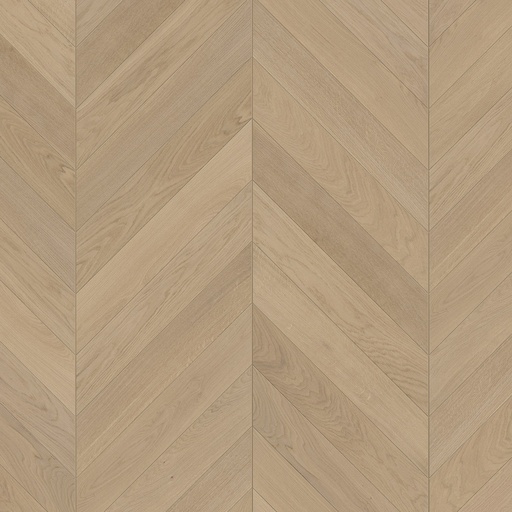 [1411C0284] Parquet 3plis Trendtime 10 Chevron 45° (point de Hongrie) - Natur- chêne Dune vernis mat - 1 frise monol.mini-chf-610x90x15mm-CU: 3.5mm - raine-crêté - 0.878 m2/cart. - 42.163m2/palette - 8.69 kg/m2