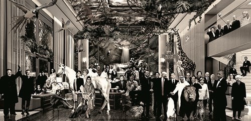 [3210C0056] James Chiew  - "We are the World (Sepia)" 200 x 100 cm Photo on plexiglass