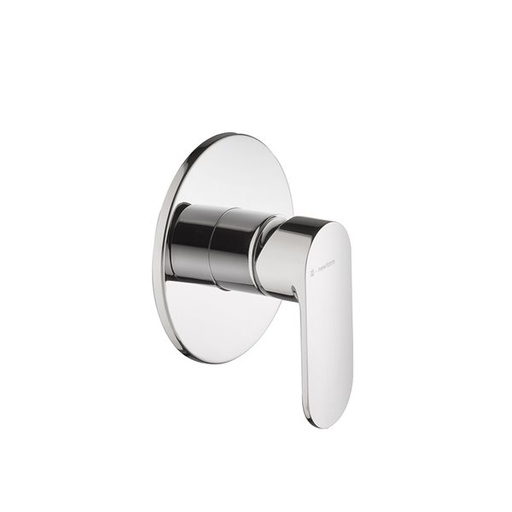 [1621M0123] Mélangeur de douche EXTRO, set de montage final, plaque de recouvrement diam. 11.5 cm, avec corps à encastrer, chromé