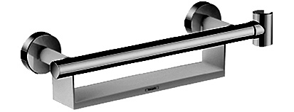 [1621C0778] Barre d'appui RAINDANCE SELECT S, barre d'appui avec tablette de matière synthétique blanche support de douche